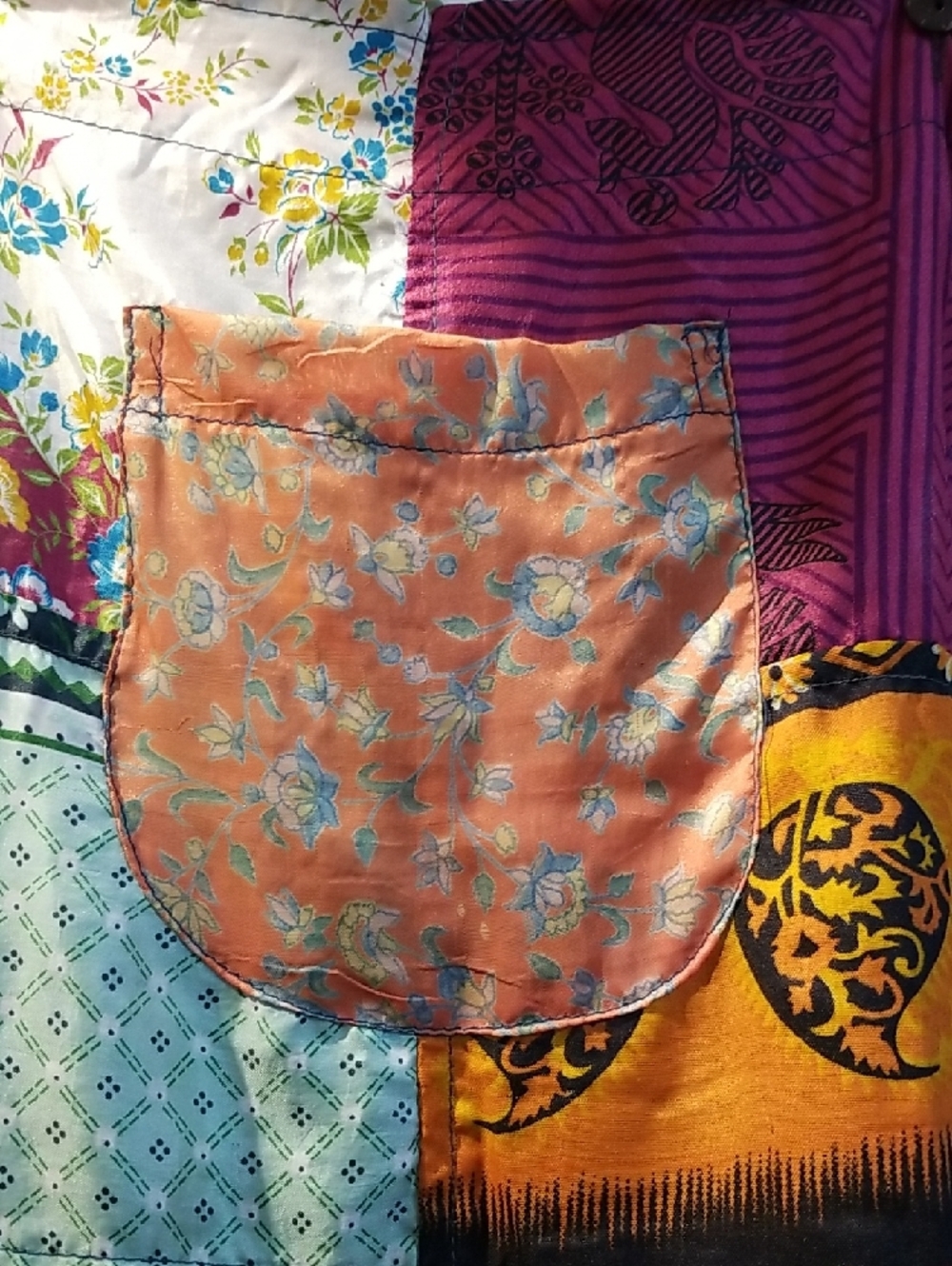 Bohemian Patchwork Overalls - Multicolor - Picture 2 of 6